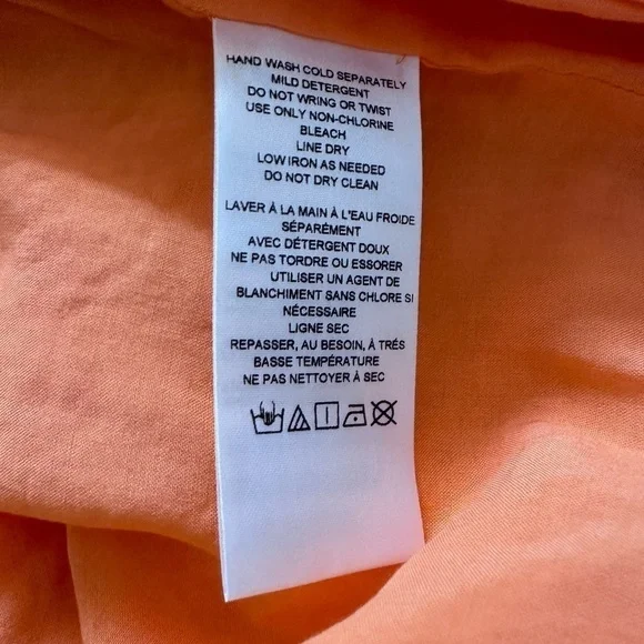 Anthropologie Maeve Slim Ruffle Wrap Skirt in Orange - Size 10 NWT - Picture 7 of 10